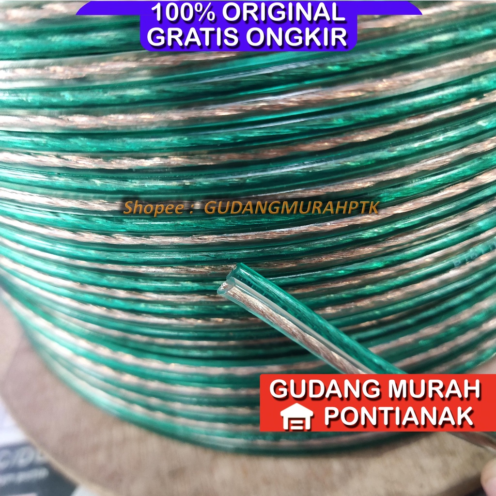 Kabel Listrik Transparant Bening Audio ukuran 50 kualitas Bagus 2x50