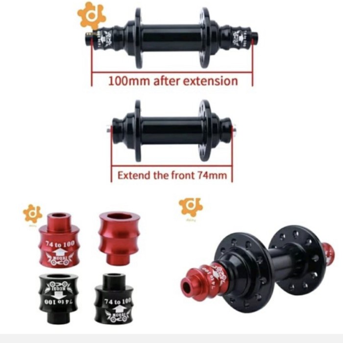 Adaptor Hub Depan 74 mm to 100 mm adaptor conventer memperpanjang fron