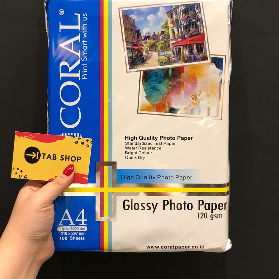 

Trendy CORAL GLOSSY PHOTO PAPER A4 120 GSM 100 SHEETS !!