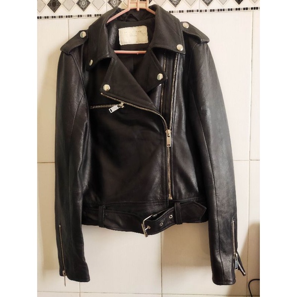 Jaket Kulit Wanita Model Ramones ZARA