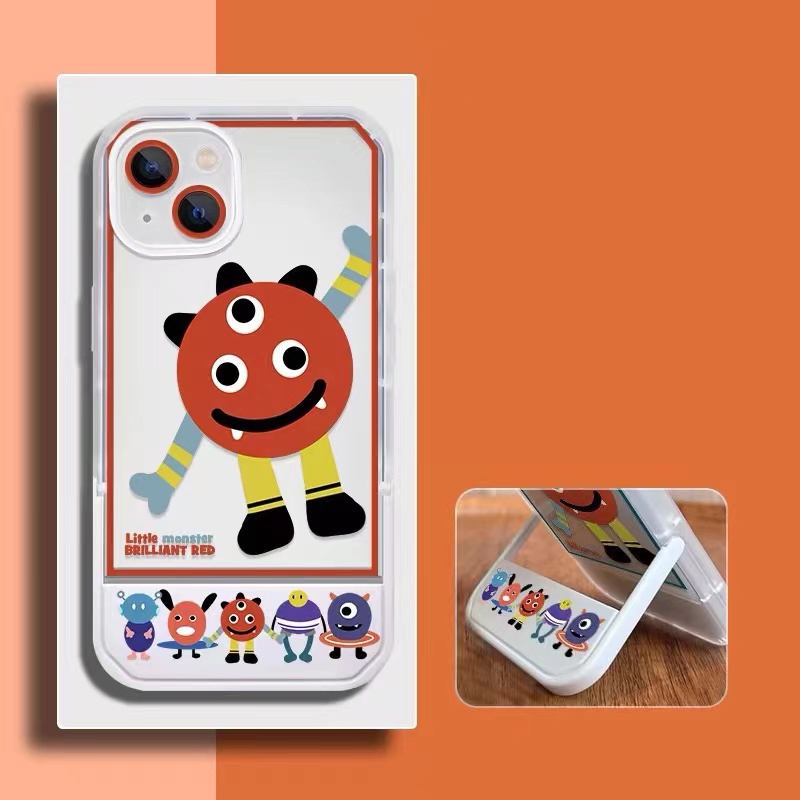 Soft Case TPU Transparan Shockproof Motif Monster Kecil Untuk IPhone 13 12 11 Pro X XR XS Max SE 2020 6 6S 7 8 Plus