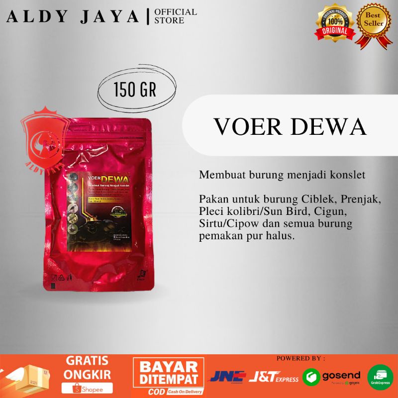 ALDY JAYA - VOER DEWA | PUR HALUS PAKAN BURUNG CIBLEK KOLIBRI PLECI | 150GR