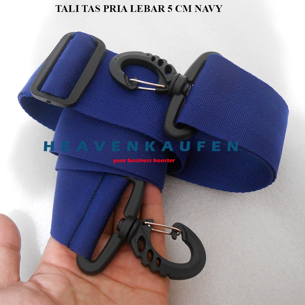 Tali Selempang Slempang Tas Strap Tas Pria Lebar 5 cm Warna Biru Navy Dongker