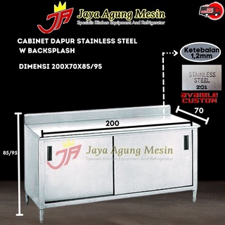 Jual MEJA CABINET DAPUR STAINLESS STEEL / CABINET TABLE SLIDING DOORS ...