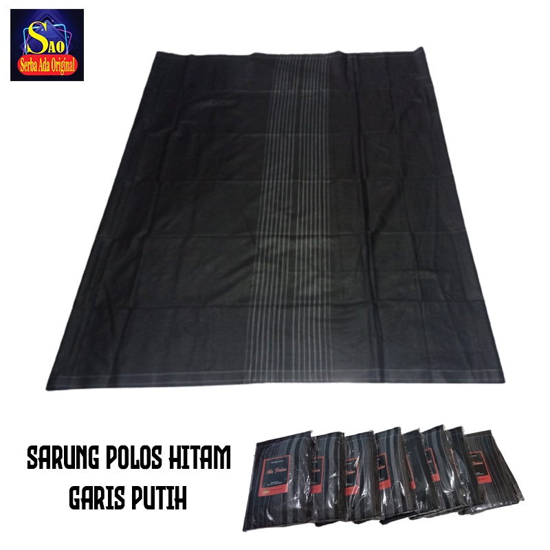 SARUNG HITAM POLOS / SARUNG PRIA DEWASA / SARUNG MUSLIMIN BERKUALITAS Murah