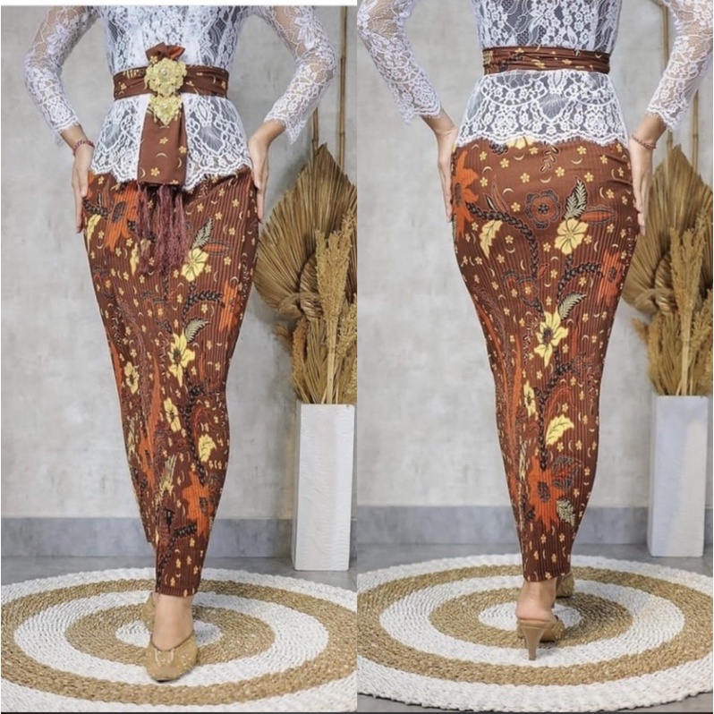 Kamen jadi plisket batik set selendang