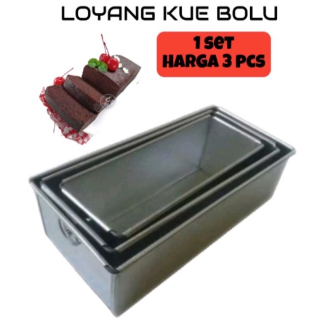 Loyang roti tawar Bandung susun3 loyang bolu bahan galvalum anti lengket