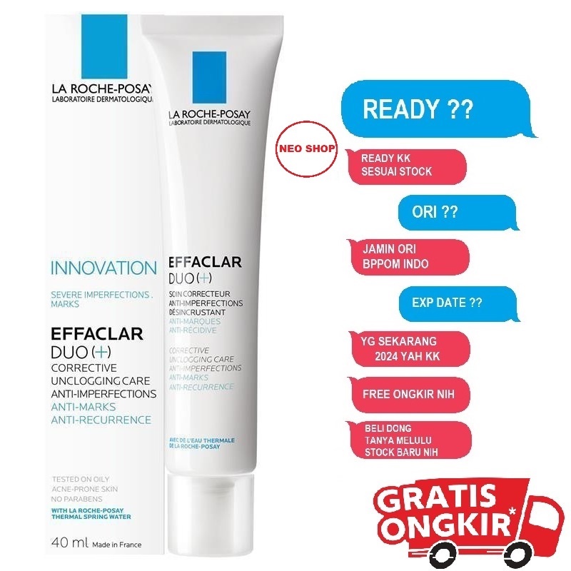Jual La Roche - Posay Effaclar Duo Plus (+) 40ml SPF 30 and Non SPF ...
