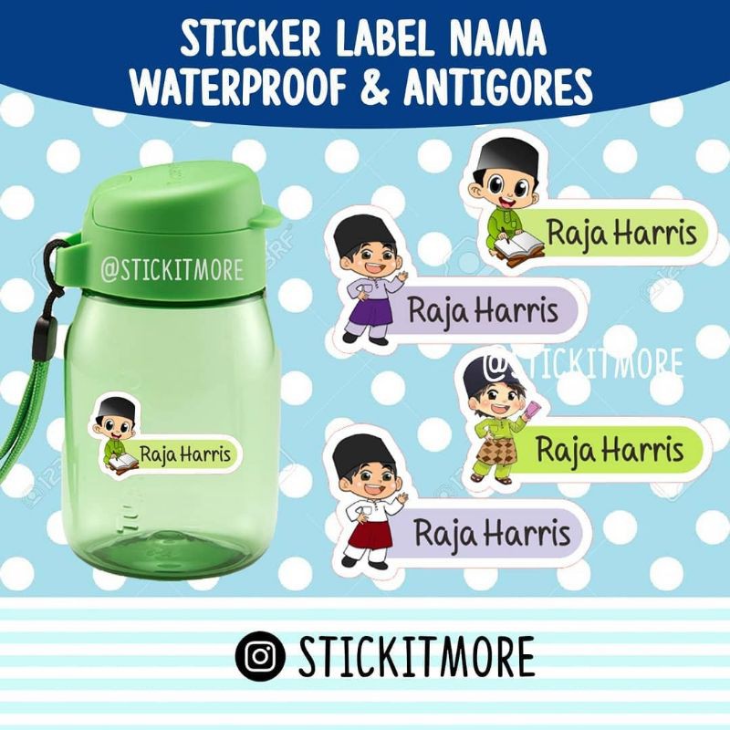 

Sticker Label Nama Waterproof Malik