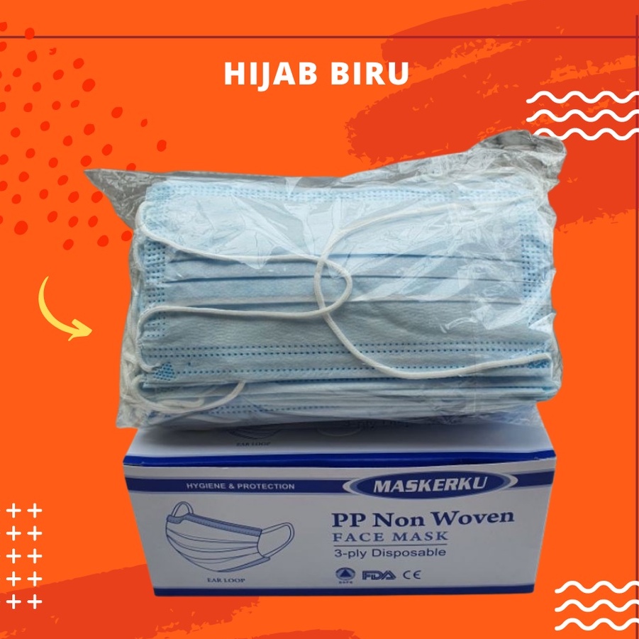 MASKER HIJAB BIRU