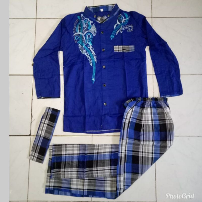 Baju Stelan Koko Anak Laki laki Muslimin Al qadr &amp; AB Alkahfi  Bareno