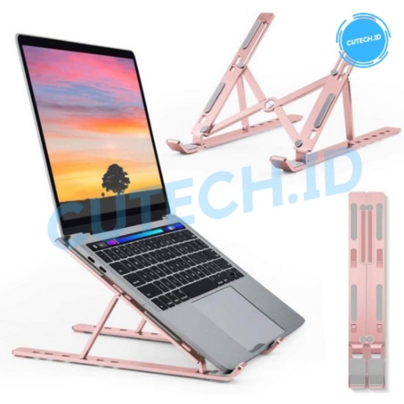 Holder Laptop Lipat Adjustable Anti Slip Untuk HP / TABLET / Laptop / Notebook