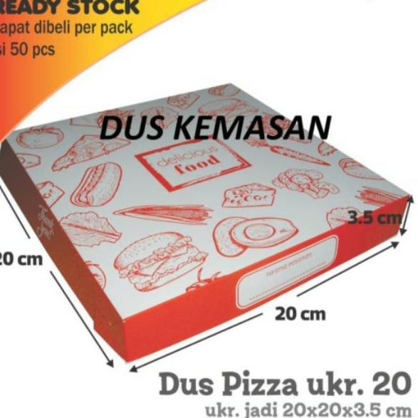 

[Gift] Box Pizza Kue Uk 20 x 20 x 3.5 cm Duplex (50pcs)