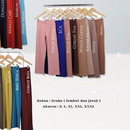 ❀ CELANA KULOT BIG SIZE / SMALL PUTIH HITAM ( 22 WARNA) HW ✺