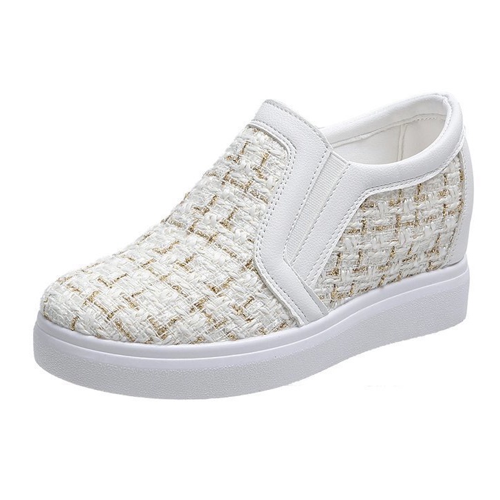 TBIG [COD] Sepatu Slip On Wedges Merry Shoes Wanita Sepatu Korea Style Sekolah Kuliah