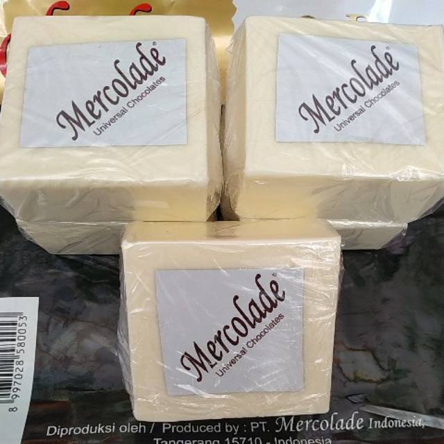 

Mercolade White Chocolate Compound PREMIUM / Coklat Batang Putih Repack +/- 250gr