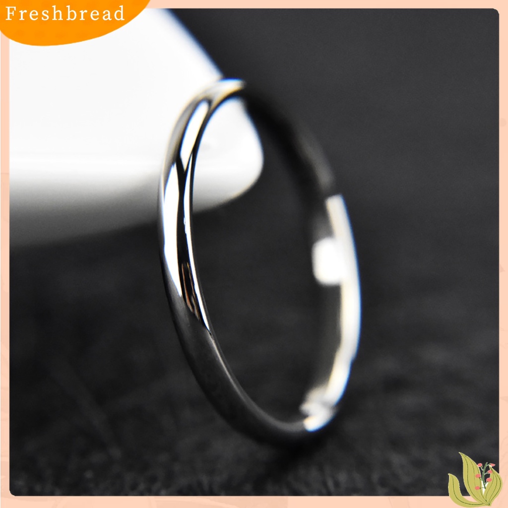 [TERLARIS]Couple Ring Versatile Delicate Titanium Steel Geometric Finger Ring for Banquet Party Anniversary Engagement