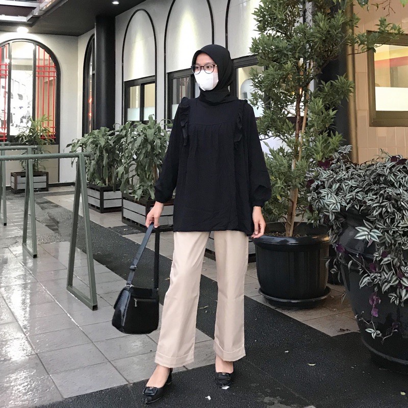 Celana Wanita Hight Waist Long Pants Korean Style Hight Quality Premium