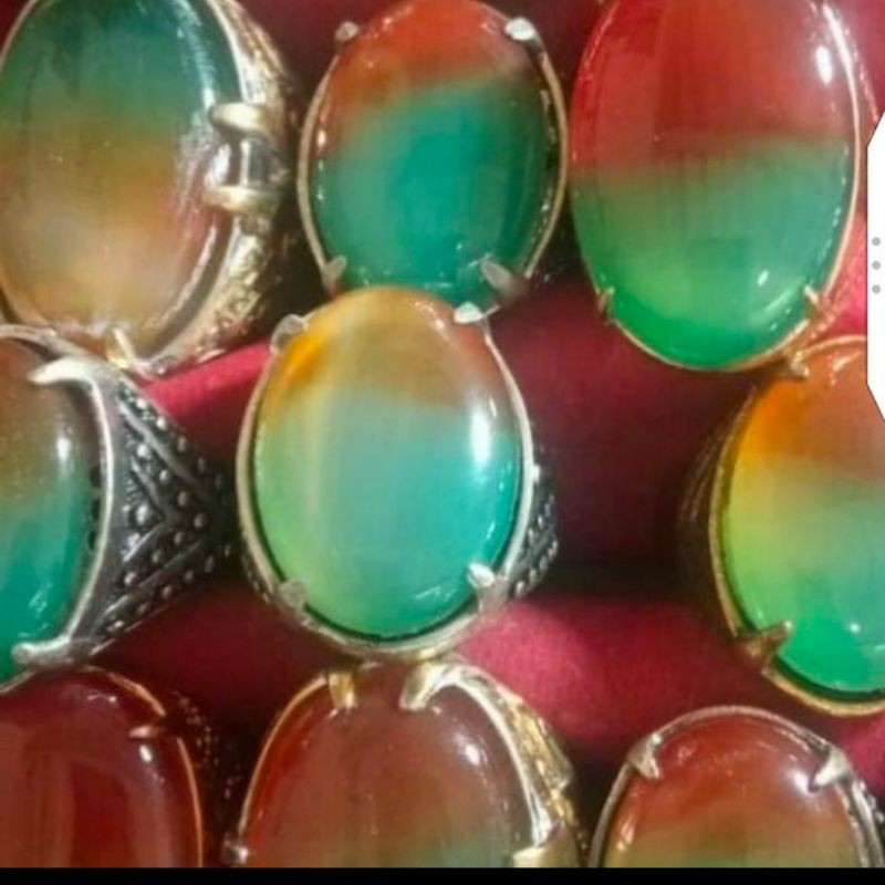 cincin batu panca warna edong