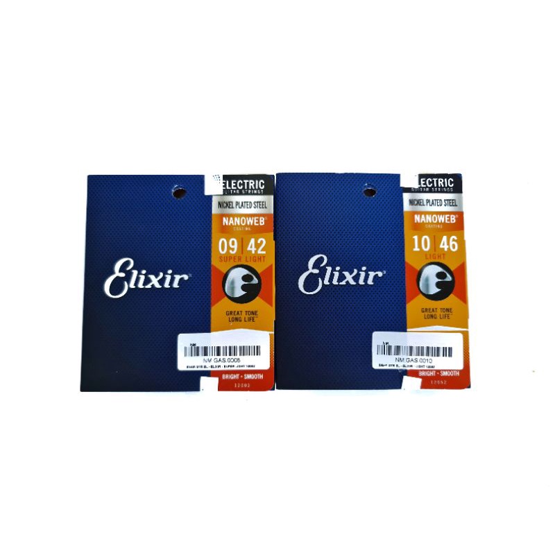 ORIGINAL Senar String Gitar Elektrik Elixir Nanoweb Polyweb
