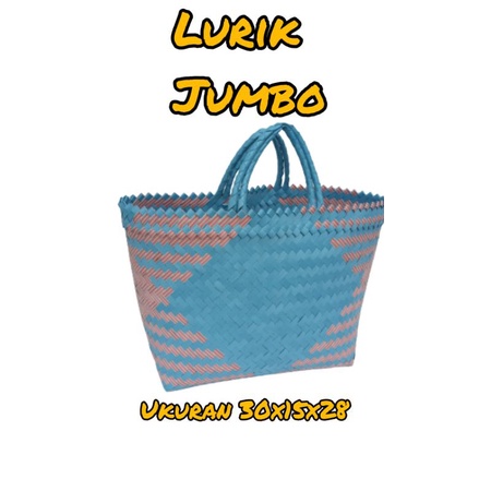 Tas Anyaman Plastik LURIK JUMBO/ Tas Plastik JUMBO/Tas Belanja JUMBO
