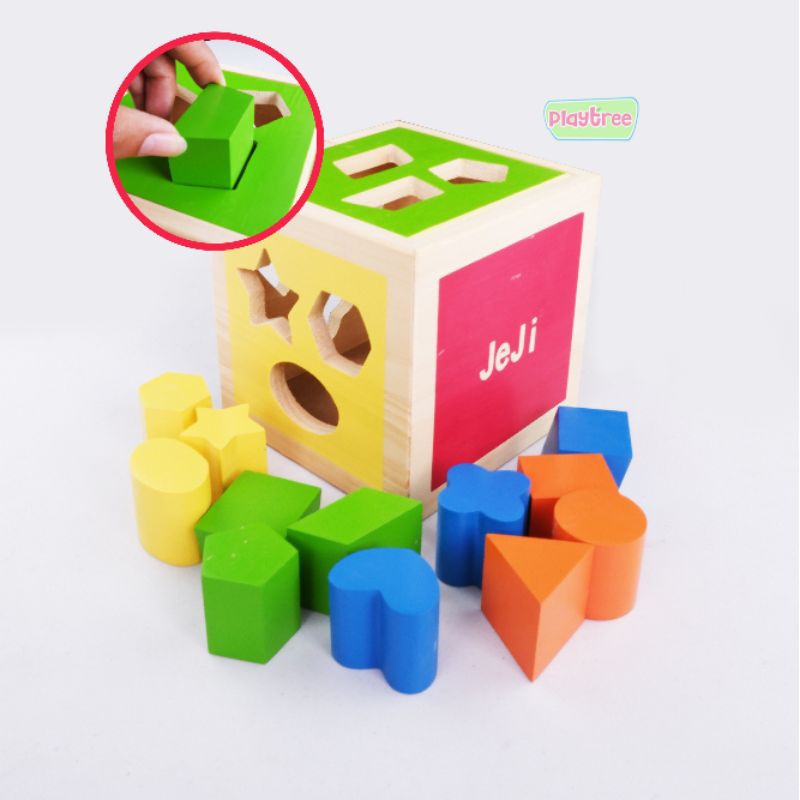 

Mainan Edukasi Kotak Bentuk Montessori Shape Sorter Box 12 Bentuk Mainan Anak Belofty Toys