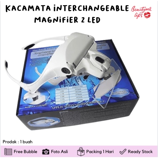 Kacamata Interchangeable Magnifier 2 LED / Kaca mata pembesar SULAM ALIS /eyeglasses bracket