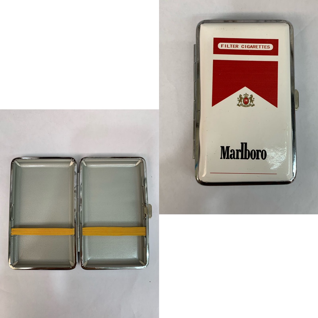 TEMPAT ROKOK/KOTAK PENYIMPANAN ROKOK STAINLESS (MURAH )/KOTAK ROKOK STAINLESS