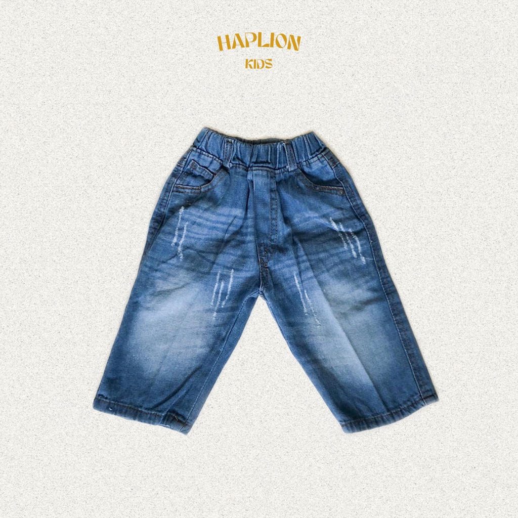 Celana Jeans Pendek Anak Ripped Whisker 1 - 6 Tahun | Haplion Kidswear