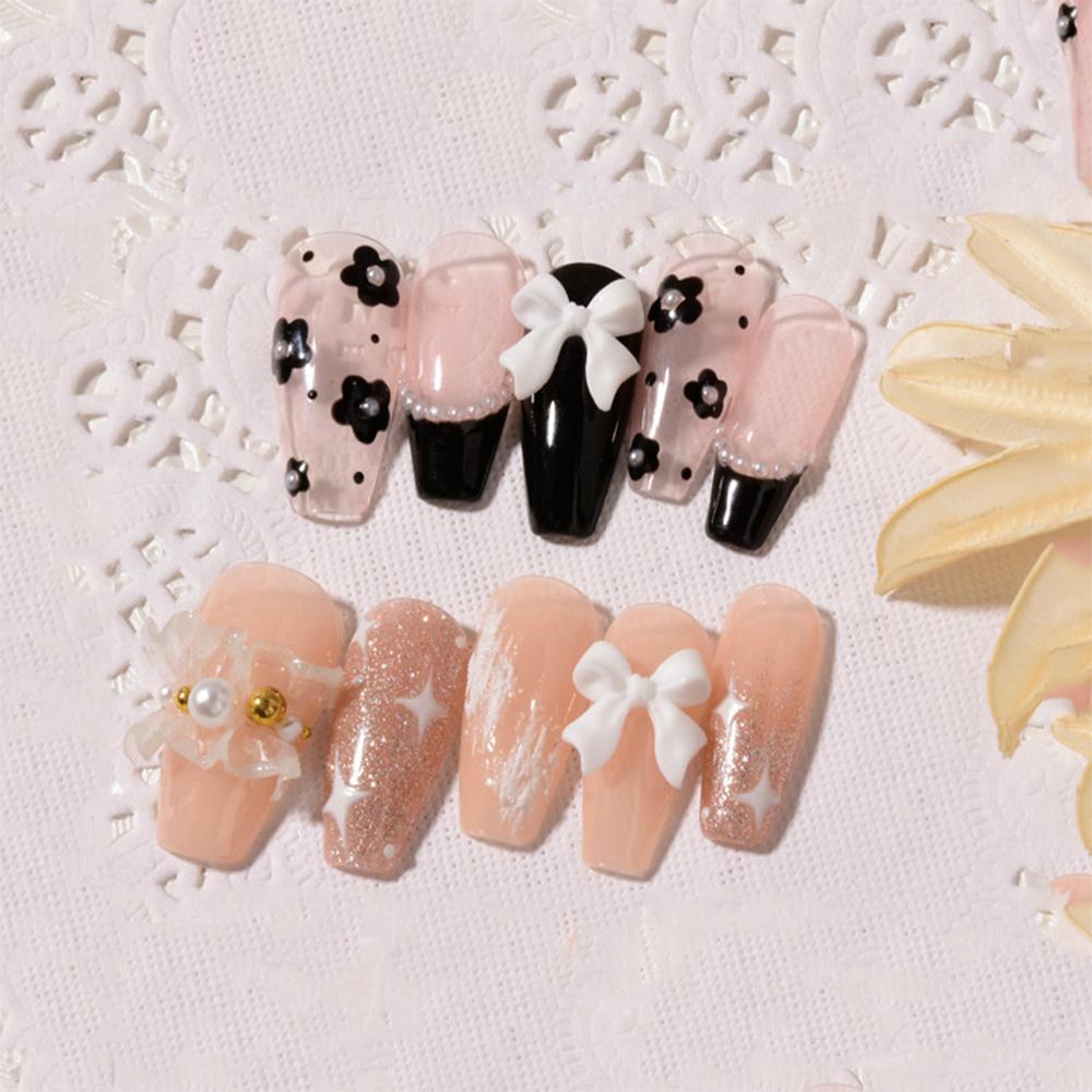 AUGUSTINA Agustina Ikatan Simpul Dekorasi Kuku Gaya Jepang Manicure Aksesoris Indah Klasik DIY Desain Kuku