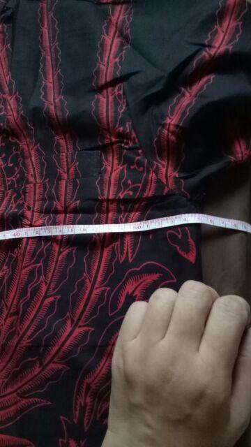 Manuk Peksi Merah Kemeja Batik Pria Full Furing Katun Primisima Batik Solo Batik Pria Eksklusif
