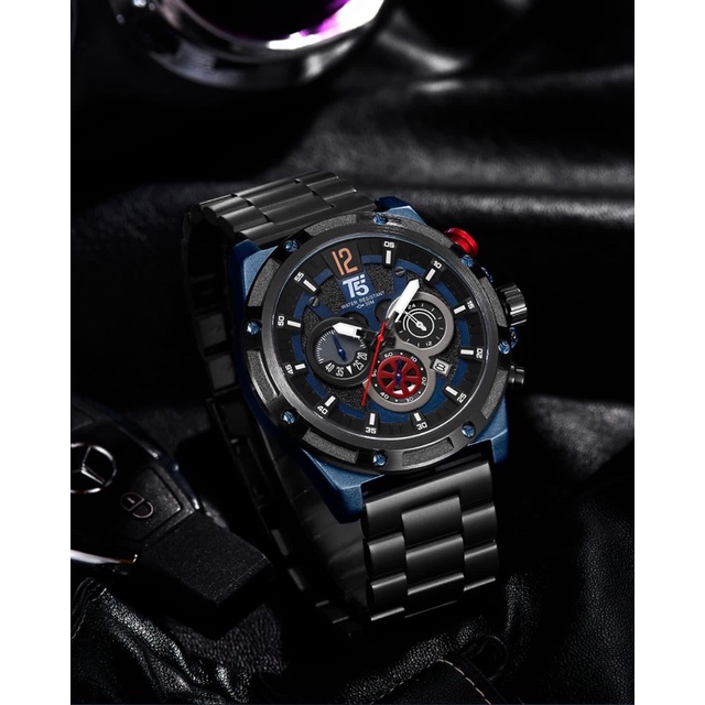 JAM TANGAN PRIA T5 H 3867 BOX SET ORIGINAL SPESIAL EDITION T5 H3867 RANTAI FREE TALI RUBBER