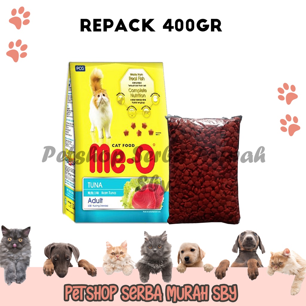 Me-O MeO Tuna Adult Repack 400gr - Makanan Kering Kucing Dewasa