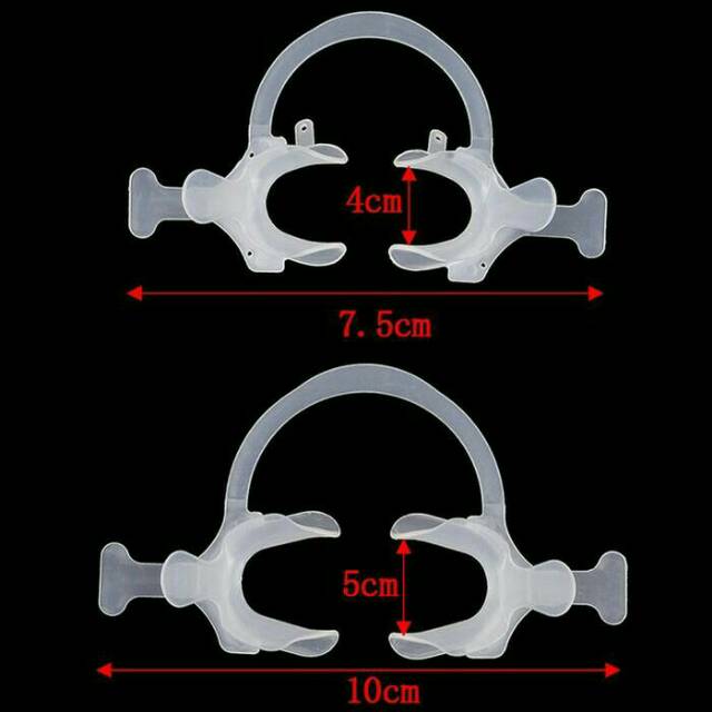 C retraktor lip cheek retractor / pembuka mulut / mouth gag gate opener with handle photography