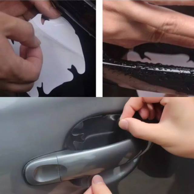 (NCS) READY Stiker Anti Gores Kuku Pelindung Gagang Pintu Mobil - Car Handle Protector 1 Set isi 4 pcs