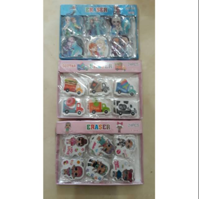 

PENGHAPUS SETIP ERASER FANCY ISI 24PCS...MURAH!!!