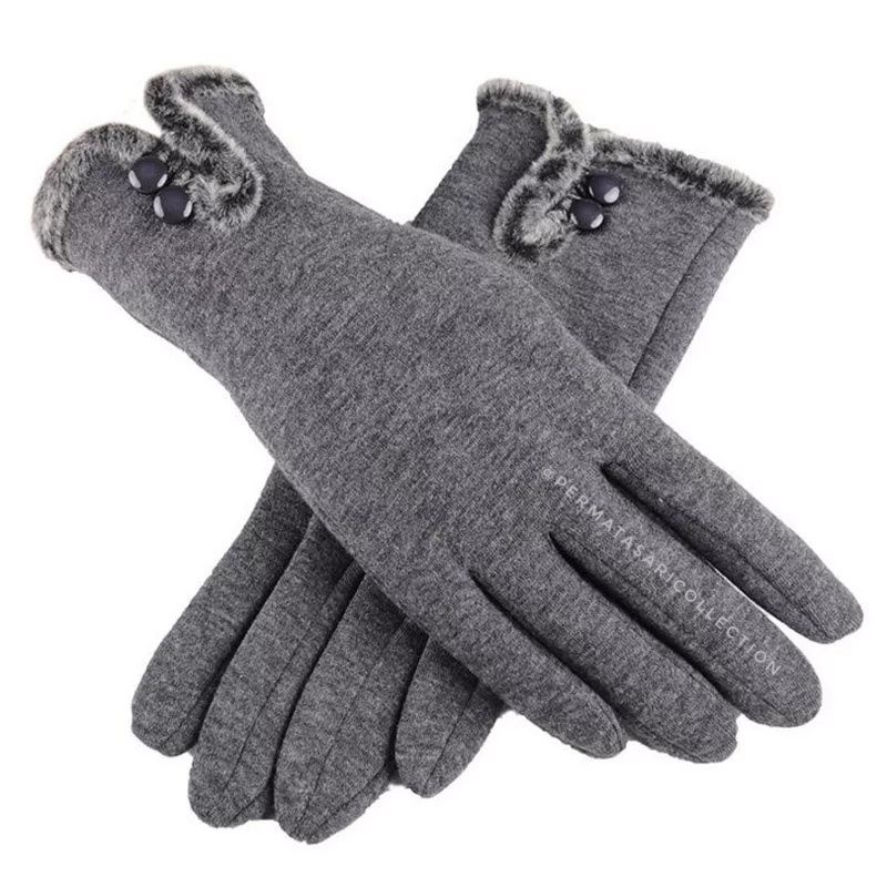 Sarung Tangan Wanita Premium Women Glove Fashion Gloves Touchscreen Layar Sentuh Bahan Woll Wol Wool Winter Tebal Dewasa Cuaca Musim Dingin Luar Negeri Import Wool