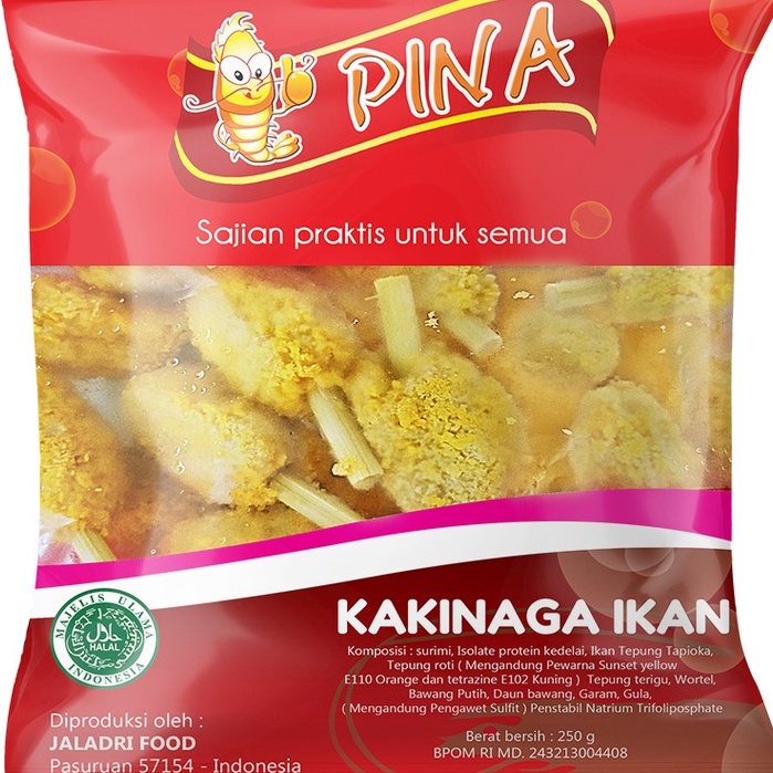 

Frozen Food Pina Kaki Naga Ikan 250 gr