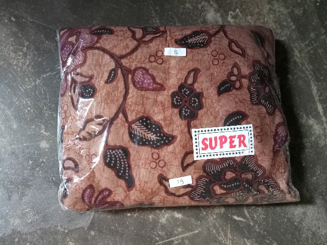 Yuli - Gamis Kencana Ungu Katun Ld 110 Cm/pb 130 Cm Batik Ku Lebel Hitam(kuh)