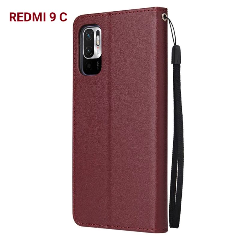 REDMI 9C Case Flip Cover Wallet Kulit Dompet Leather Case