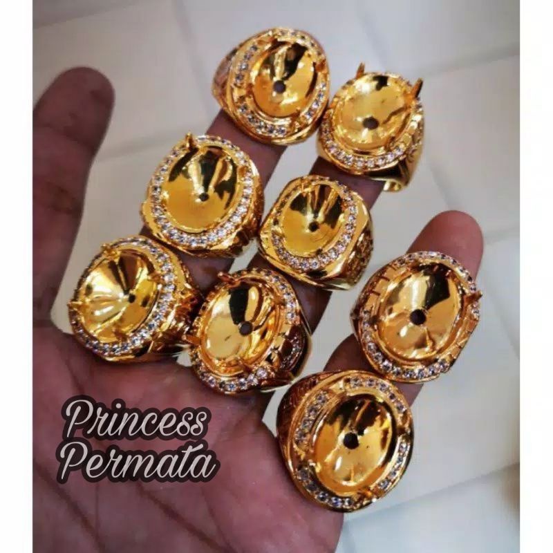 Cincin Ring Alpaka Tabur Zircon Super Mewah