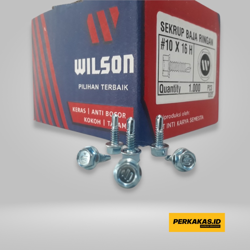 Baut Baja Ringan Sekrup Roofing 50pcs WILSON