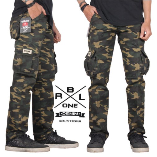 Cargo pendek loreng celana pendek army original