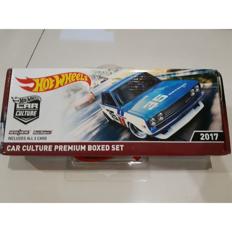 Hot Wheels Car Culture Premium Box Set RLC red line club Datsun 510 Bluebird Bre Raceday 13 Copo Camaro Gulf Cars and donuts 65 Volkswagen Fastback mooneyes moon eyes air cooled 84 mustang svo modern classics mercury comet redliners