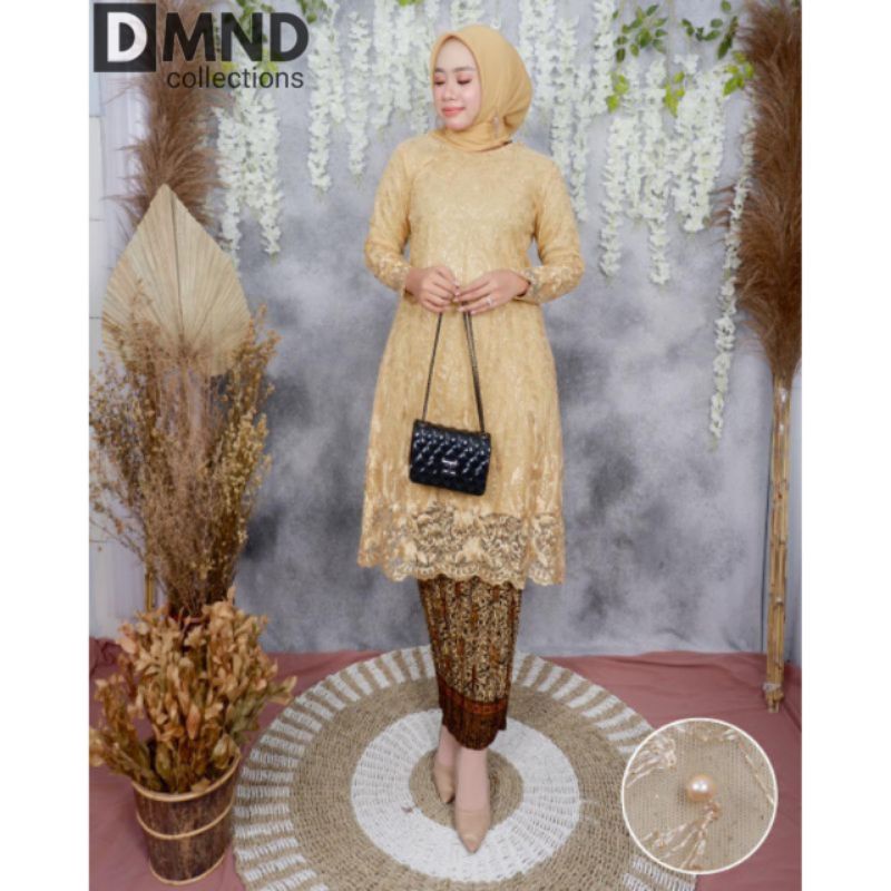 STELAN KEBAYA TUNIK BORDIR / TUNIK KEBAYA TULLE - KEBAYA MODERN - KEBAYA PESTA CANTIK KEKINIAN