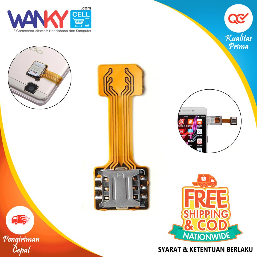 Converter sim card nano Hybrid Slot Sim (Dual Sim) / Nano Flaxibe