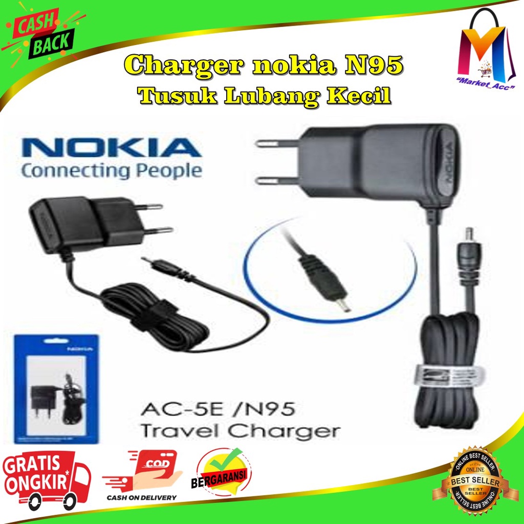 Charger Nokia Kecil N70 - N95 Cas Tc Nokia Lubang Kecil