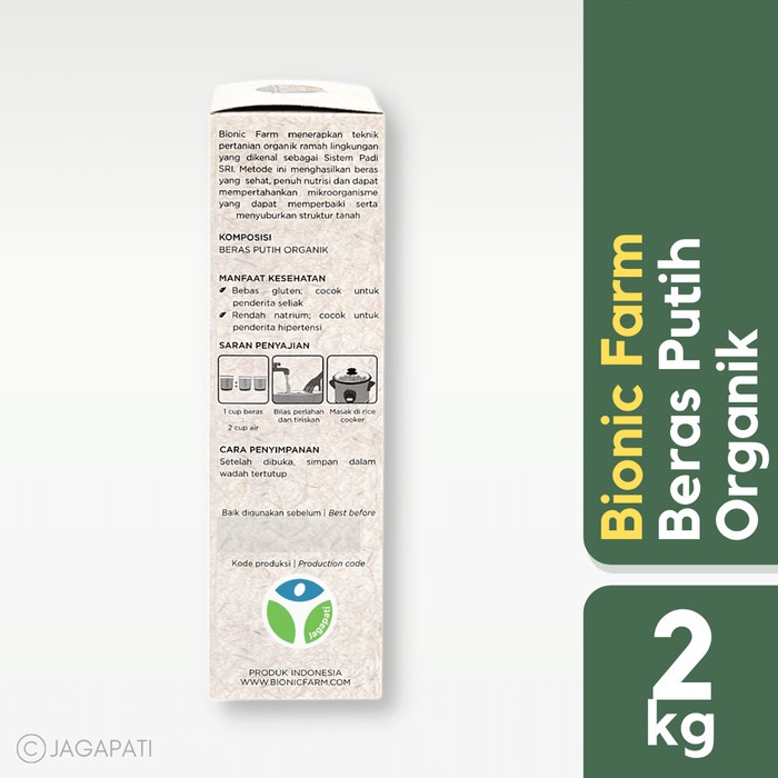 

gr20111r Bionic Farm - Fragrant White Rice - Beras Sehat - 2 Kg Sv012Ss