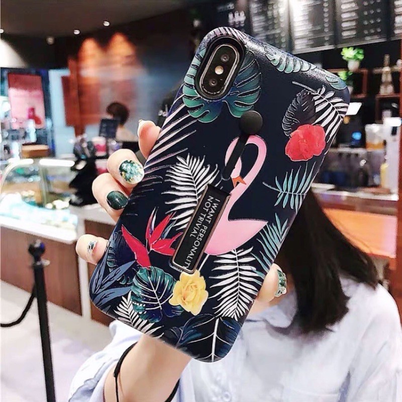 Flamingo Grip Case Iphone 6 6s 6s+ 6+ 7 7+ 8 8+ X Xs Xr XsMAX 11 11pro 11promax samsung a7 A9 2018