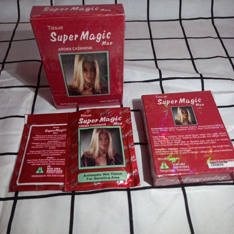 Tisu Super Magic Man Merah original 100%